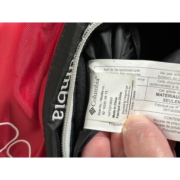 Columbia Trekster Diaper Bag Backpack Straps Red Black - Picture 11 of 11